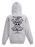 One Piece Straw Hat Scull Zip Parka Mix Gray M (Anime Toy)
