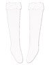 PNM Lace High Socks (White x White) (Fashion Doll)