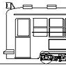 1/80(HO) Hiroden Type 2000 Trailer Non Air Conditioning Kit (Unassembled Kit) (Model Train)