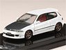 Honda Civic (EG6) Custom Version / Carbon Bonnet White (Diecast Car)