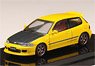 Honda Civic (EG6) Custom Version / Carbon Bonnet Yellow (Diecast Car)