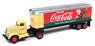 (HO) White WC22 Tractor w/Trailer Set Coca-Cola (Red) (Diecast Car)