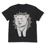 Gin Tama Sadaharu Honwka face T-shirt Black S (Anime Toy)