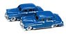 1950 Plymouth Sedan Blue (Set of 2) (Diecast Car)