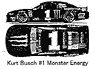 ARC Monster Energy Cup 2019 Kurt Busch #1 Monster Energy ZL1 (Diecast Car)