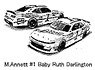 ARC Xfinity Series 2019 Michael Annett #1 Baby Ruth Darlington Camaro (ミニカー)