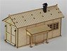 (HOe) `Wooden Kit` HO Narrow, N Scale Size Wooden Small Locomotive Garage Kit B Type (Narrow Gauge Club) (Unassembled Kit) (Model Train)