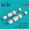 Su-35 Fly Position Exhaust Nozzles (for Great Wall Hobby Kit) (Plastic model)