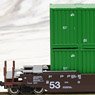 MAXI-IV BNSF Old Logo w/HUB (Green) Container (3-Car Set) (Model Train)