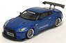 Pandem Nissan GT-R R35 GT Wing Metallic Blue (RHD) (Diecast Car)