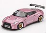 Pandem Nissan GT-R R35 GTウィング パッションピンク (左ハンドル) (ミニカー)