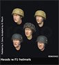 Heads w/FJ Helmets (Set of 5) (Plastic model)