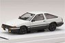 Toyota Sprinter Trueno GT APEX (AE86) Custom Version High Tech Two Tone (White / Black) (Diecast Car)