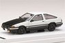 Toyota Sprinter Trueno GT APEX (AE86) Custom Version / Carbon Bonnet High Tech Two Tone (White / Black) (Diecast Car)