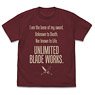 Fate/stay night [Heaven`s Feel] Unlimited Blade Works T-Shirts Ver.2.0 Burgundy M (Anime Toy)