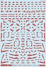 1/144 GM Line Decal No.4 `with Caution` #2 Red (Material)