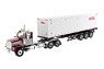Western Star 4900 SF Daycab Tandem Tractor 40` w/Dry Container `OOCL` Maroon / Gray (Diecast Car)