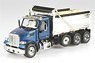 Peterbilt 567 Dump Truck Legendary Blue Cab Chrome Body (Diecast Car)