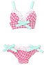 Gingham Check Brassiere & Shorts Set (Pink) (Fashion Doll)