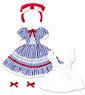 Dreaming Girl`s Alice Dress Set (Blue Stripe) (Fashion Doll)
