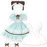 Dreaming Girl`s Alice Dress Set (Mint Green) (Fashion Doll)