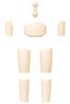 Height Adjuster kit for Obitsu 11cm Body Matte skin type (Whity) (Fashion Doll)