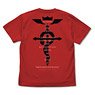 鋼の錬金術師 FULLMETAL ALCHEMIST フラメルの十字架Tシャツ RED S (キャラクターグッズ)