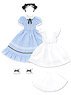 50 Dreaming Girl`s Alice Dress Set (Alice Blue) (Fashion Doll)