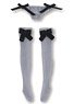 Ribbon See-through Underwear & Socks Set (Gray) (Fashion Doll)