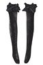 Lace Knee-high Stockings (Black x Black Lace) (Fashion Doll)