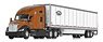 Kenworth T680 72 Inch High-Roof Sleeper with 53` Wabash DuraPlate Trailer with Skirts Menke Trucking (Diecast Car)