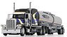 Peterbilt 389 70 Inch Sleeper with Brenner Chemical Tank Trailer (Black) (Diecast Car)