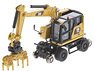 Cat M323F Railroad Wheeled Excavator Cat Yellow (Attachment 3 Types) (Diecast Car)