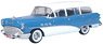 (HO) Buick Century Estate Wagon 1954 Blue Arctic White (Model Train)