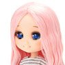 7-8 inch Doll Wig, Center-Parted Wavy Long Pastel Pink (Fashion Doll)