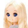 7-8 inch Doll Wig, Center-Parted Wavy Long Pale Blonde (Fashion Doll)