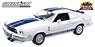 Charlie`s Angels 1976 Ford Mustang Cobra II - White with Blue Racing Stripes (ミニカー)