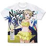 Love Live! Nijigasaki High School School Idol Club Kasumi Nakasu Full Graphic T-Shirts Swimsuit Ver. White L (Anime Toy)