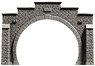 34852 (N) トンネルポータル (複線用) (1個入り) [Steinmauer PROFI-plus Tunnel-Portal 2gl.] (鉄道模型)