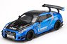 LB Works Nissan GT-R R35 Type2 Rear Wing Version 3 Blue `LBWK` 2.0 (RHD) (Diecast Car)