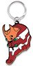 Rebuild of Evangelion Head Rubber Key Ring Evangelion Unit 02 (Anime Toy)