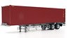 40 feet Container Rust Color & Nippon Trex Container Semi Trailer (Diecast Car)