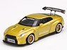 Pandem Nissan GT-R R35 GT Wing Cosmopolitan Yellow (LHD) (Diecast Car)