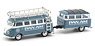 Volkswagen Bus w/Trailer Pan Am (Blue / White) (Diecast Car)