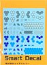 Smart Decal Small Honeycomb (Black/Blue) (Decal)