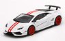 LB Works Lamborghini Huracan Version 1 White / Red Stripe (LHD) (Diecast Car)