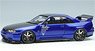 Garage Active ACTIVE R33 GT-R Wide body Concept ( Candy Blue / Carbon Bonnet) (Diecast Car)