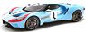 2020 Ford GT #1 Heritage Edition U.S. Exclusive Model Limited Edition (Blue) (Diecast Car)