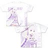 Re:ゼロから始める異世界生活 エミリア 両面フルグラフィックTシャツ M (キャラクターグッズ)