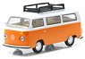 1974 VW Type2 Bus w/Roof Rack (Orange) (Diecast Car)